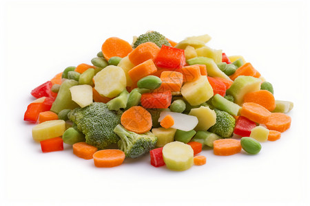 冷冻蔬菜的混合物背景图片