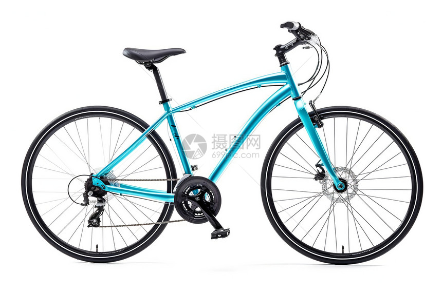 全新蓝色自行车图片