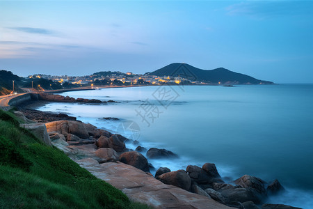 路风景图海岸线风景图背景