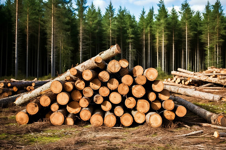切林顿森林中的木材加工厂背景