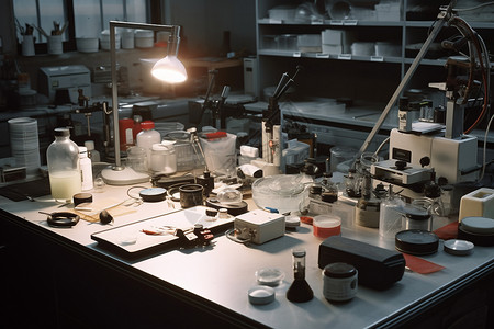 实验室的科学研究工具和设备图片
