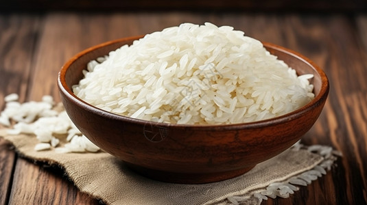 粒粒分明的香米大米饭背景图片