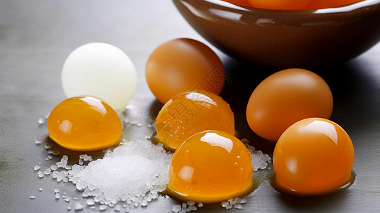 甜品烘焙所需的鸡蛋黄背景图片