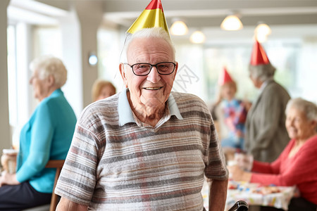开心每一天字体养老院的老人开心的过每一天背景