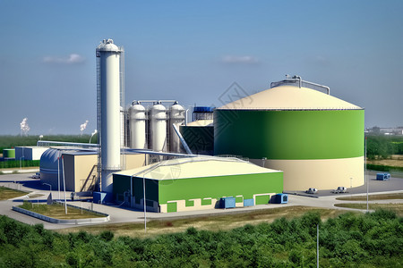 清洁能源沼气厂背景图片