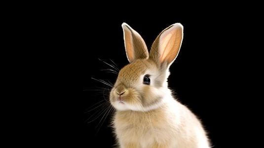 黄兔可爱的兔子宠物背景