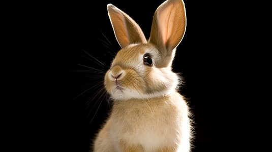 黄兔子可爱的兔子背景