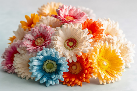 各种颜色的菊花彩色雏菊花束设计图片