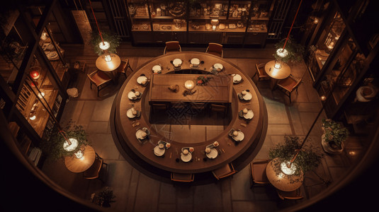 古典风格的中餐厅背景图片