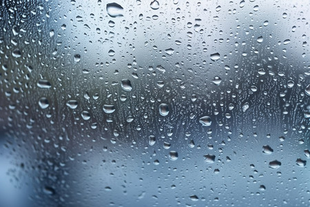 蒸汽洗车窗户上的雨滴设计图片