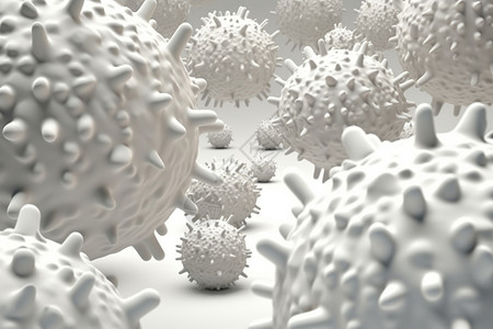 白色病毒细菌细胞背景图片