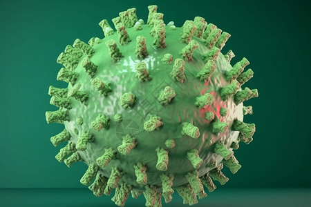 绿色冠状病毒模型图片