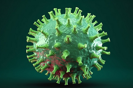 绿色冠状病毒背景图片