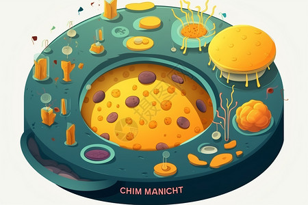 生物细胞的结构插图背景图片