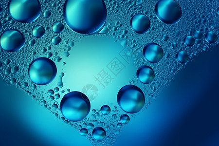 蓝色水泡背景图片