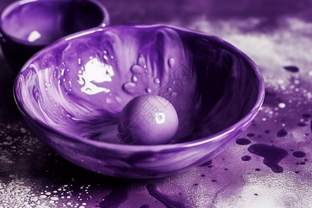 手工DIY油漆陶瓷碗背景图片