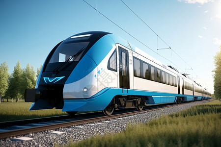 交通白素材未来派新能源动力火车概念图设计图片
