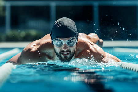 专业游泳运动员背景图片