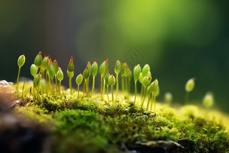 绿色的苔藓背景图片