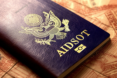 一本护照背景图片