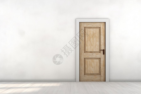 木门关闭声音白色门框的门背景