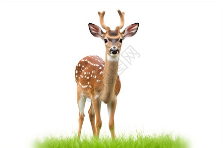 动物腿漂亮的梅花鹿插画