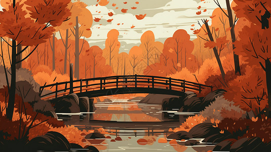 秋天的美景背景图片
