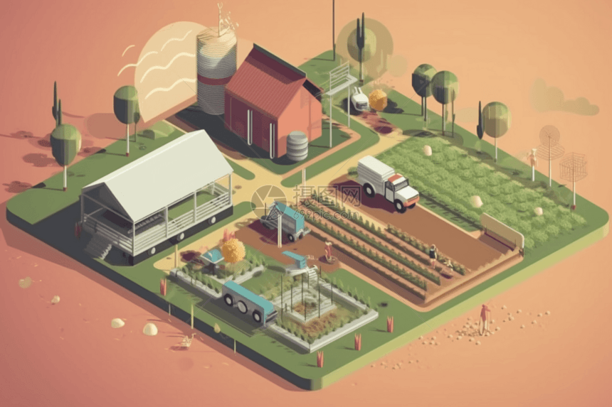 农业世界平面插图图片