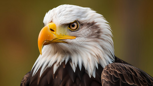 一只老鹰的肖像高清图片