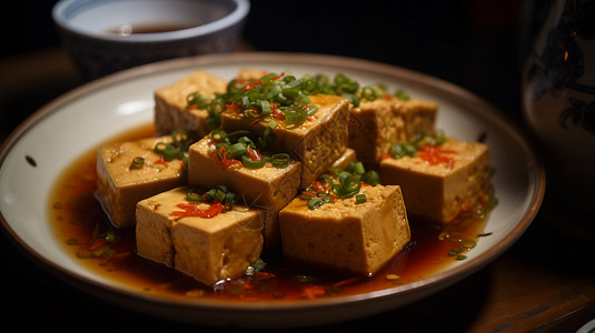 美味臭豆腐小吃传统美食臭豆腐背景