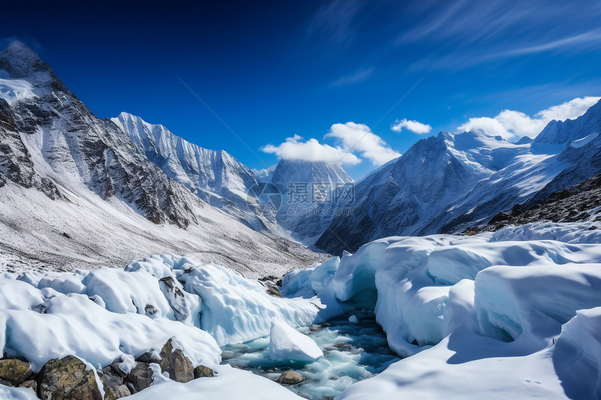 冰川雪山风景图片