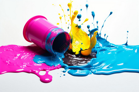 油漆容器多彩油漆创意设计图片