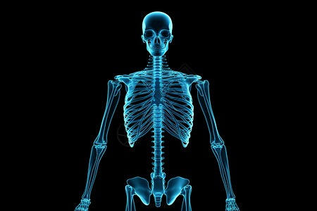 人体射线骨骼背景图片