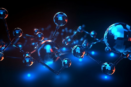 原子排列分子结构设计图片