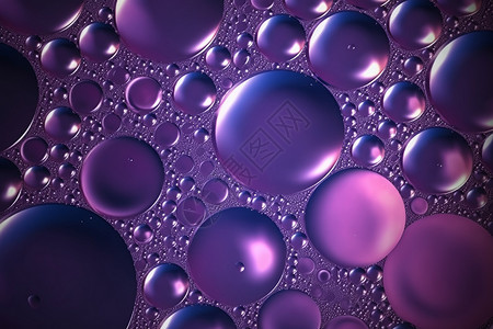 深紫色气泡背景背景图片