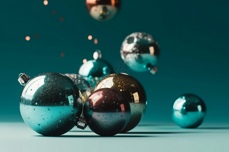 圣诞节彩球装饰圣诞小彩球的模型设计图片