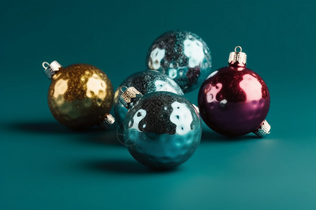 圣诞节装饰球的3D模型背景图片
