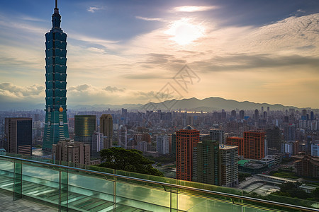 台湾建筑物台北101建筑背景