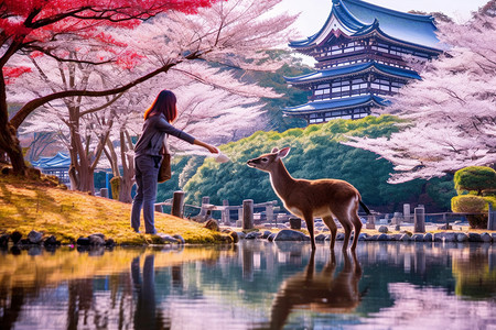 樱花观光著名的观光樱花经典背景