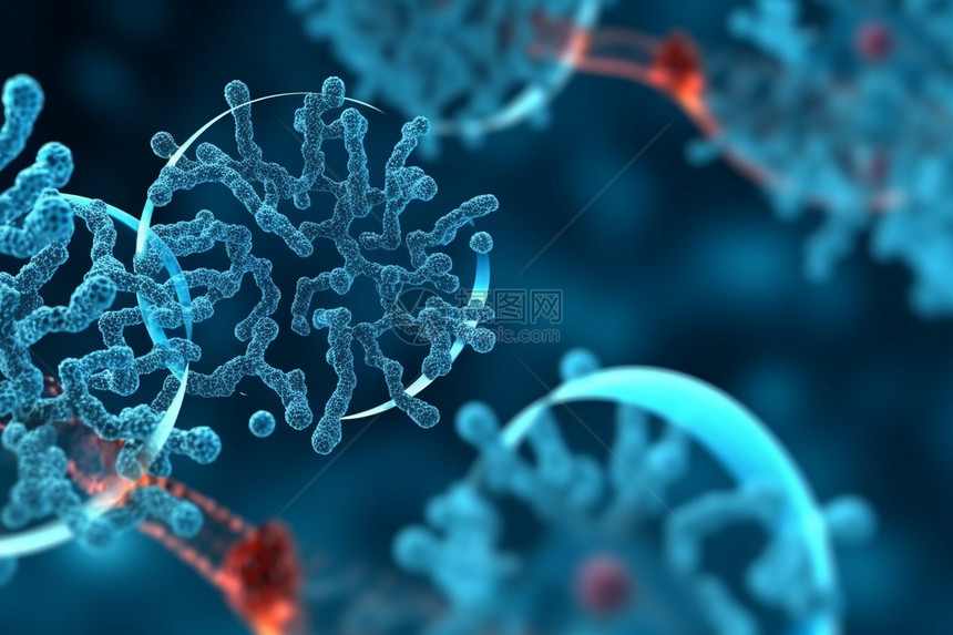 病毒细胞DNA链图片