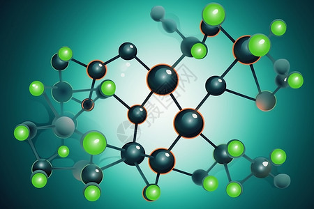 分子结构的插图背景图片