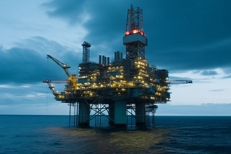 海上石油平台高清图片