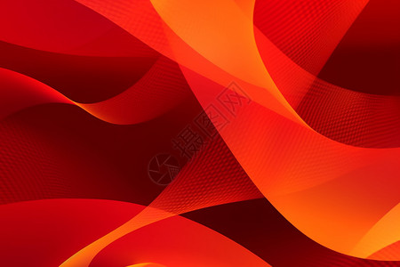 橙色曲线火焰火焰红色背景插画