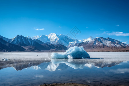 消融的冰山大自然喀喇汗高清图片