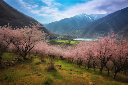 林芝桃花观景节图片