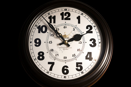 时间箭头黑色背景上的老式钟表背景