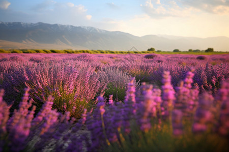 紫色植物种植农场高清图片