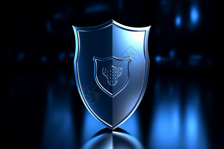 纹章互联网安全保护概念设计图片