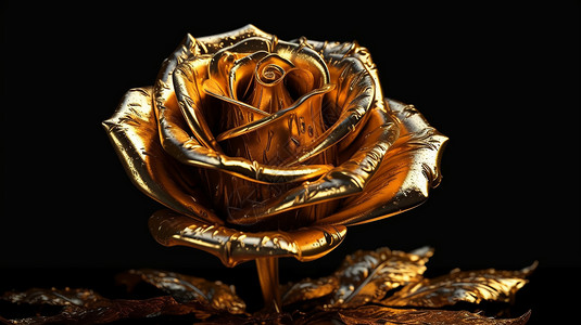 塑料金玫瑰花背景图片