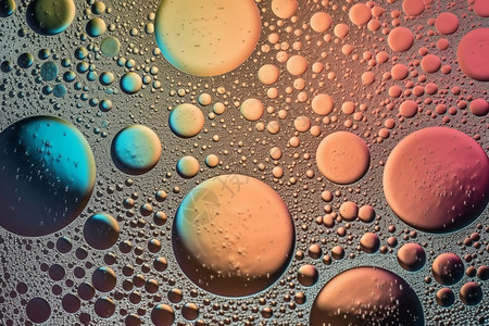 透明彩色气泡不同的彩色气泡纹理背景
